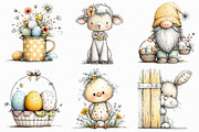 Farmhouse Easter Clipart, an Illustration by Libby Wishes (Thumbnail 2 of 8)
