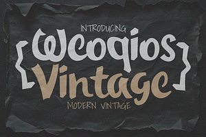 Weoqios Vintage Font, a Handwritten Font by Erifqizefont
