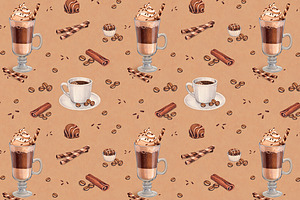 Illustrations Of Coffee And Sweets