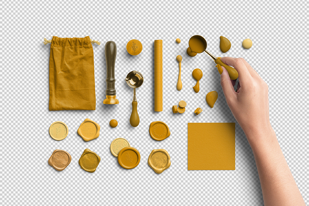 Golden Elegant Sealing Wax PNG Pack, an Object Graphic by Custom Scene (Photo 2 of 8)