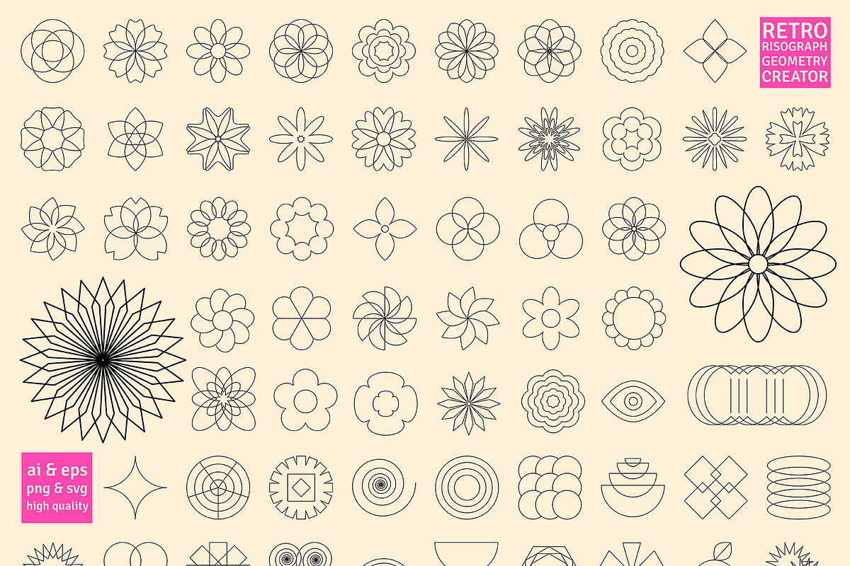 Retro Risograph Geometry Creator, an Object Graphic by Julia Dreams (Photo 8 of 10)