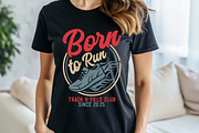 Born To Run Track Running T-shirt, a Graphic by Crafts Bundle (Thumbnail 1 of 5)