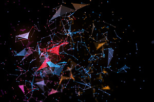 Abstract background with plexus stock photo containing technology and 3d
