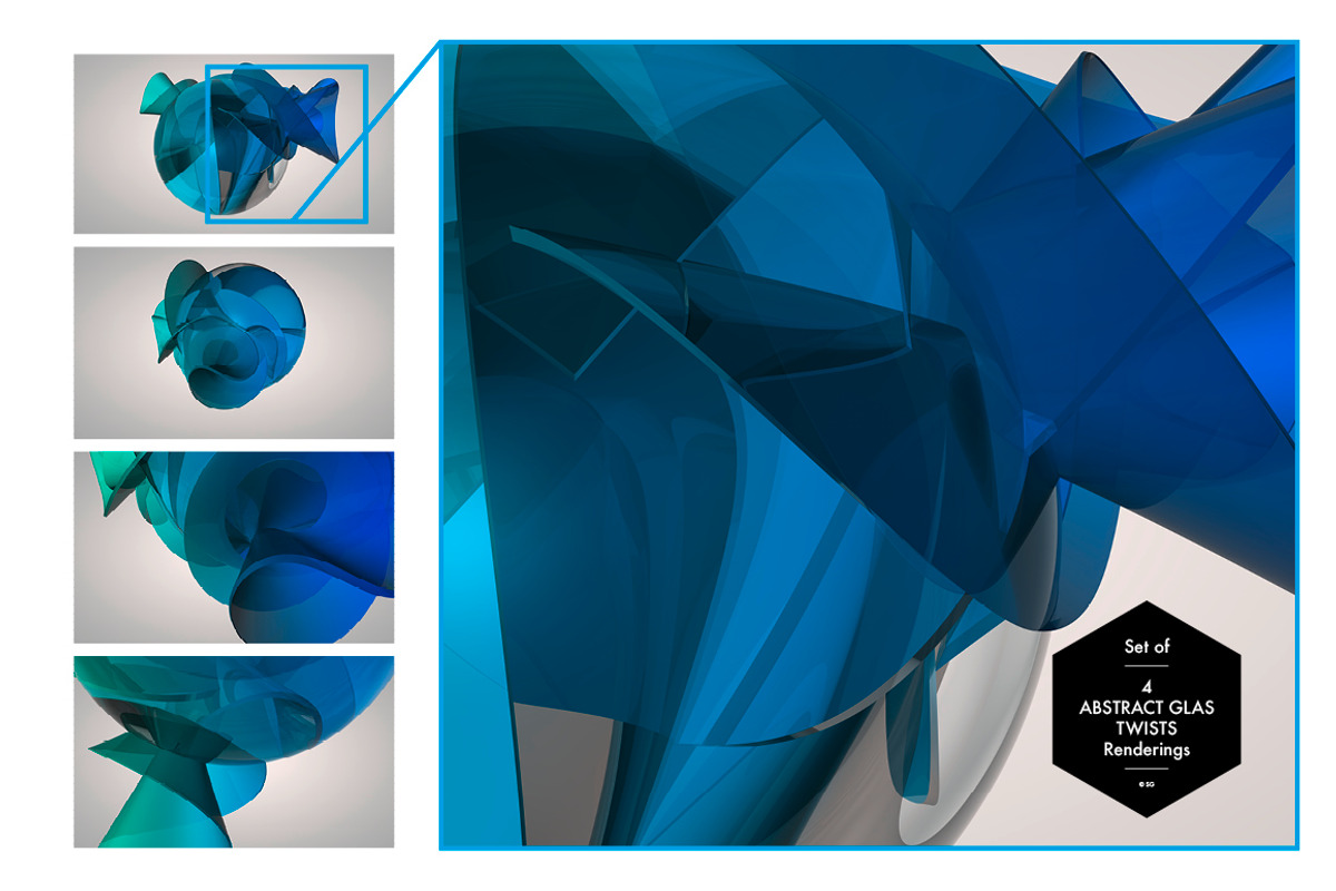 Abstract Glas Twist Set, a Graphic by helloSG (Photo 2 of 3)