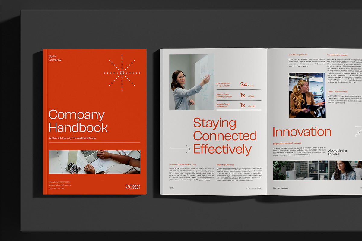 Employee Onboarding Handbook, a Brochure Template by Neermana (Photo 2 of 11)