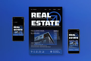 Black Modern Real Estate Flyer Set, a Flyer Template by graphicook (Thumbnail 1 of 3)