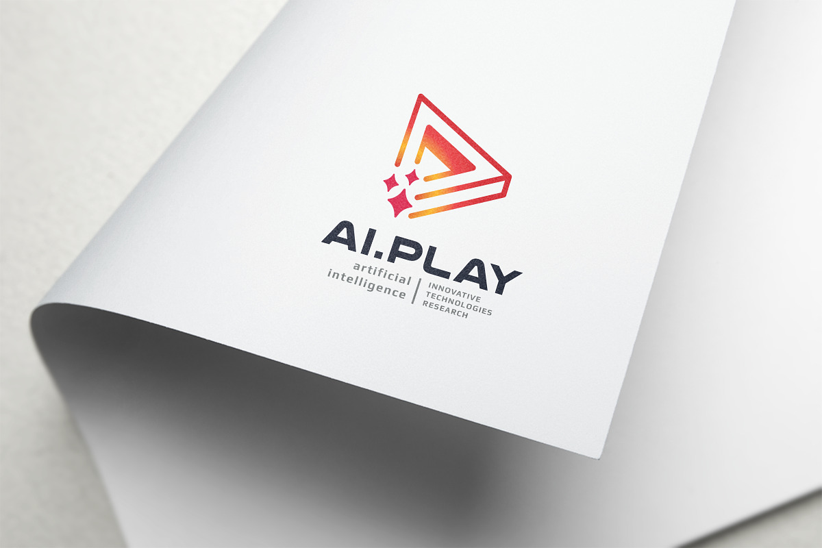 Ai Play Button Logo, a Branding & Logo Template by Design_Planet (Photo 4 of 4)