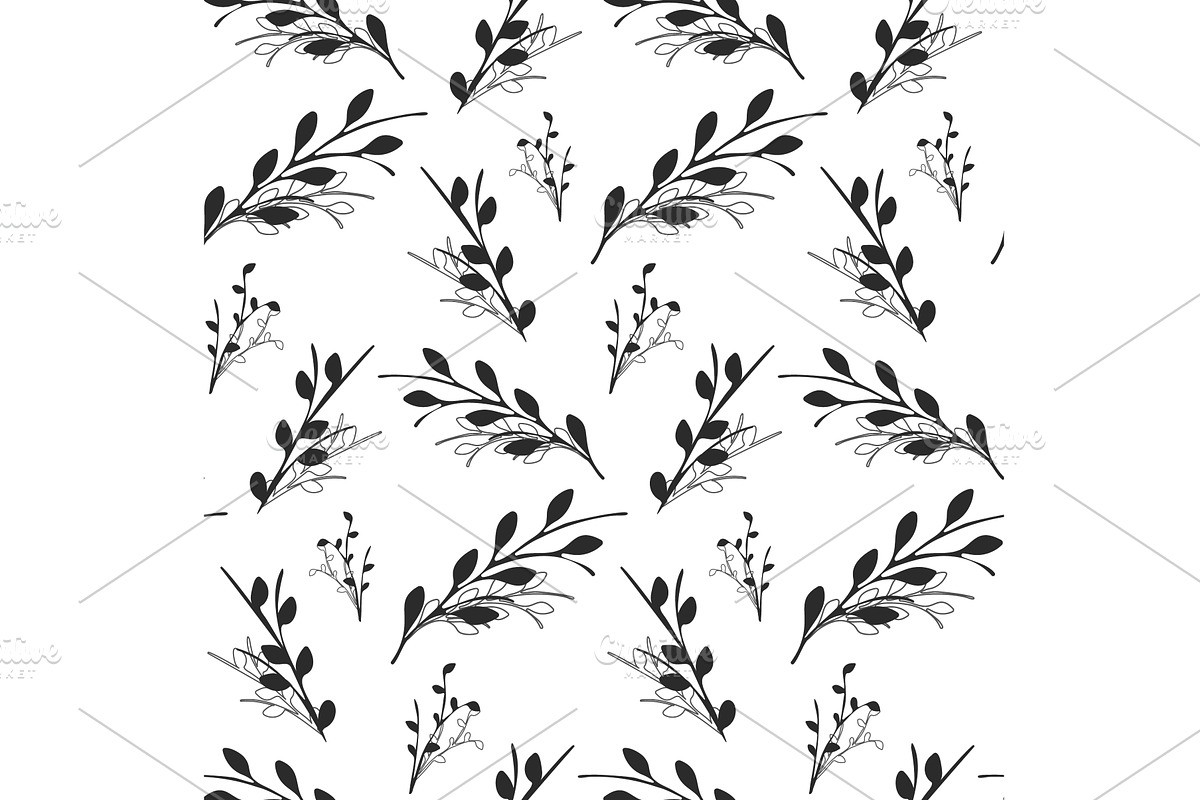 Simple black and white seamless, a Texture Illustration by okskukuruza