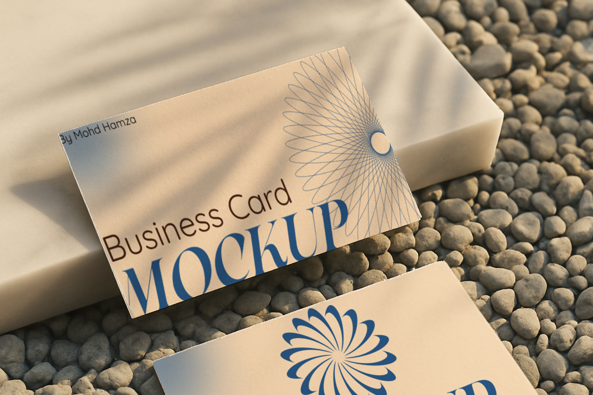 MINIMAL Buisiness card mockup-Marble, an Advertising Mockup by MD.HAMZA.DESIGNS (Photo 4 of 4)