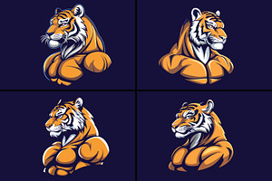 Tiger Muscle Logo Pack, a Branding & Logo Template by Xoovion