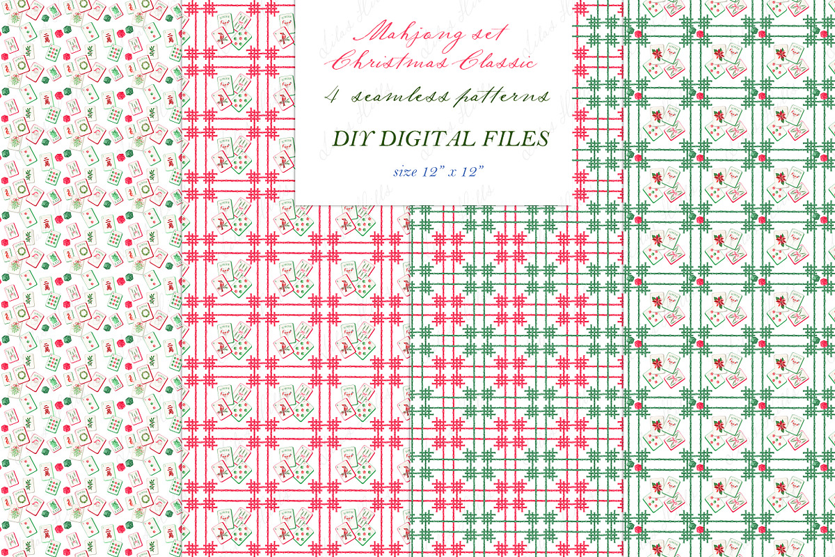 Mahjong  Christmas Classic PNG, an Illustration by LABFcreations (Photo 5 of 5)