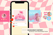 Barbiecore Instagram Post Template, a Social Media Template by Hell Yeah Designs (Thumbnail 6 of 7)