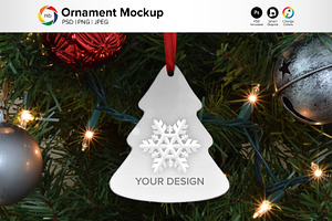 Tree Ornament Mockup - PSD & PNG