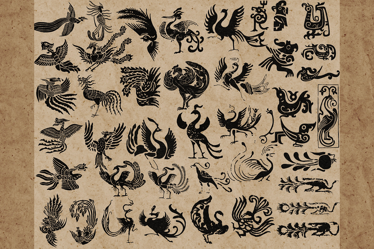 Phoenix stamps for Procreate, a Brush Add-On by TheWhiteCatLab (Photo 6 of 6)