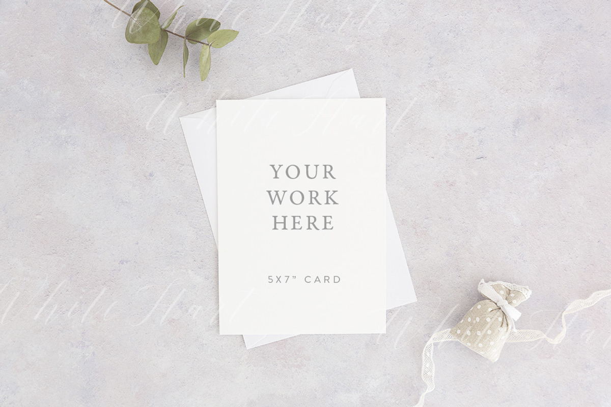BUNDLE: 5x7 stationery mockup pack, a Print Template by White Hart Co. (Photo 6 of 9)