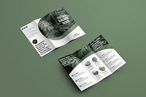 Mockups Leafleat DL Trifold Brochure