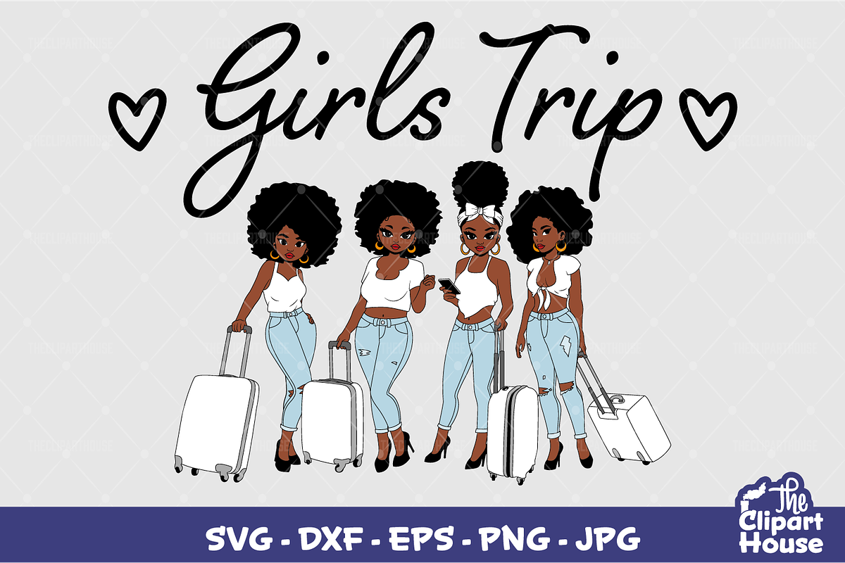 Girls Trip 2, a Person Illustration by The Clipart House