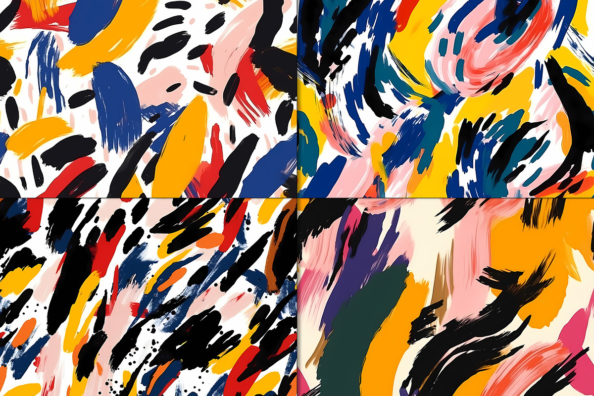 20 Seamless Abstract Brush Strokes, a Pattern Graphic by Nordic Design (Photo 5 of 9)