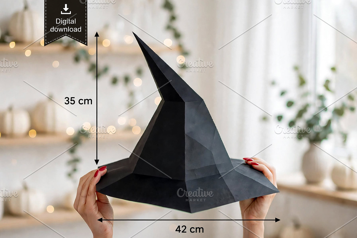 Halloween Withch Hat - 3d papercraft, a Card Template by PAPER amaze (Photo 1 of 3)