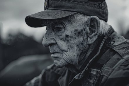 Black and white portrait of an elder, a Photo by Iftikhar Alam