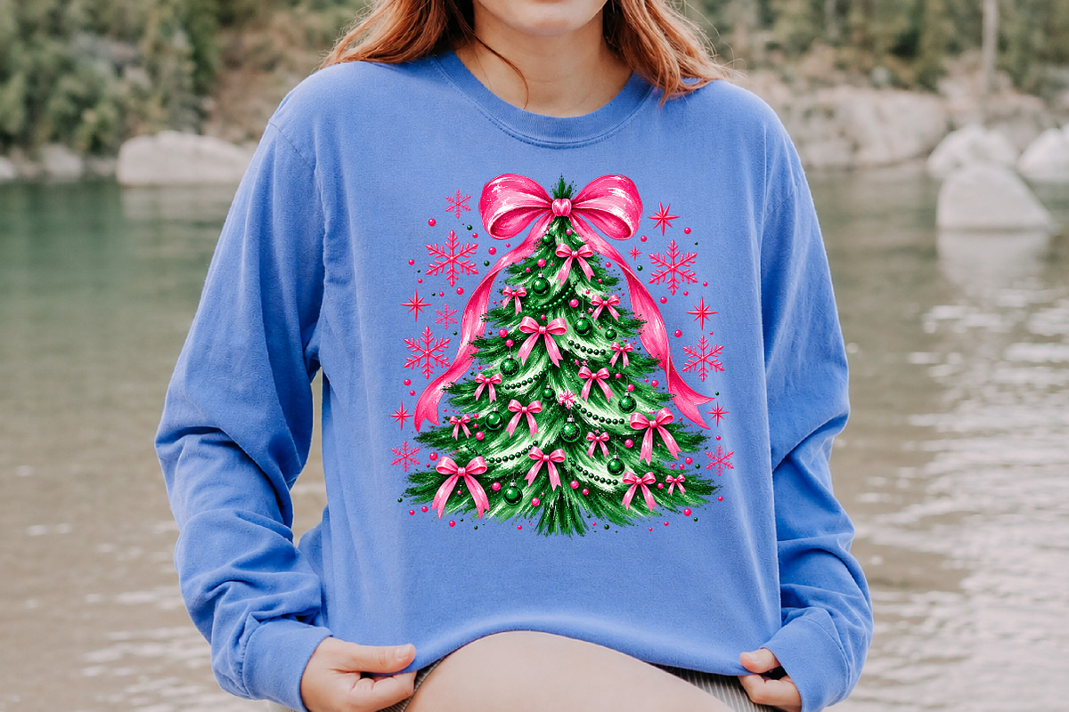 Coquette Bow Christmas Tree PNG, a Seasonal Illustration by Rose Art (Photo 4 of 4)