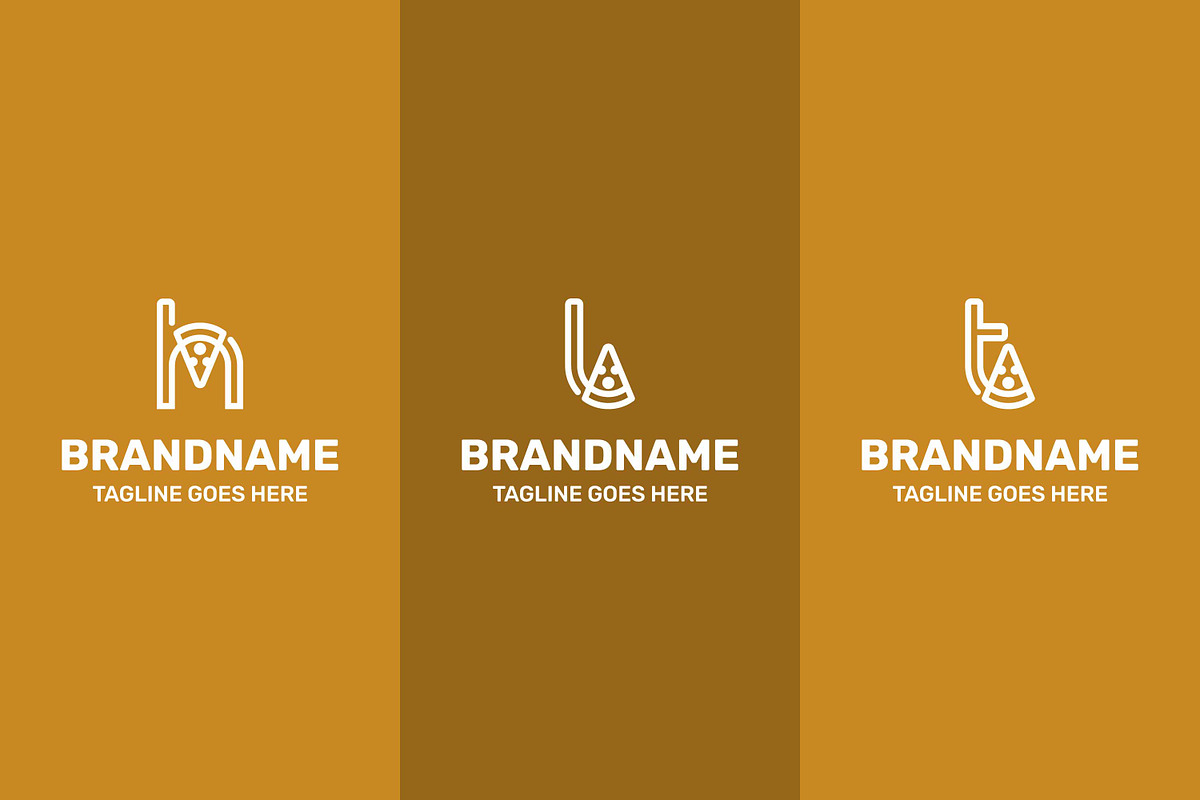 Letter H L T Pizza Line Logo Set, a Branding & Logo Template by Pray Art Design Studio (Photo 2 of 2)