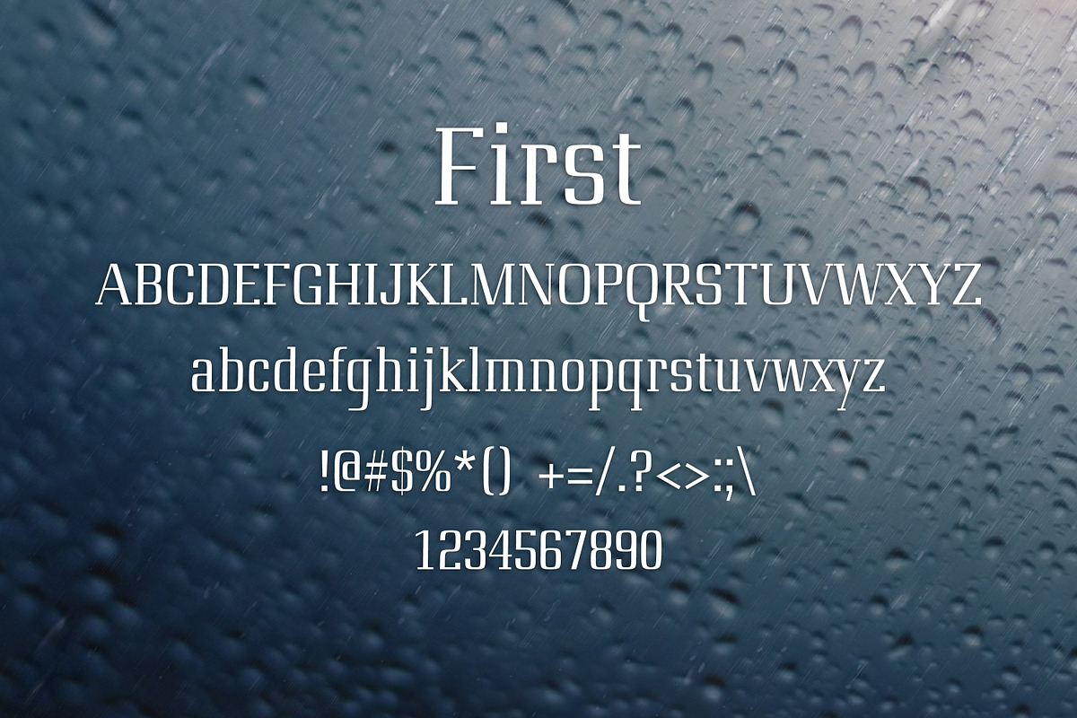 FIRST font preview 2