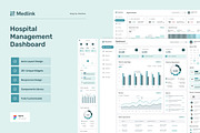 Hospital Management Dashboard UI, an UI Kit Template by peterdraw (Thumbnail 1 of 7)