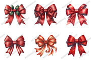 Vintage Christmas Red Bow Bundle, an Illustration by designcity5 (Thumbnail 2 of 5)