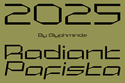Futuristic Tech Font: Radiant Pafist, a Sans Serif Font by Glyphminds Studios (Thumbnail 1 of 9)