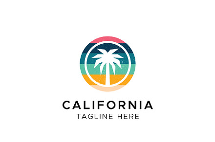 California Palm Beach Logo Design