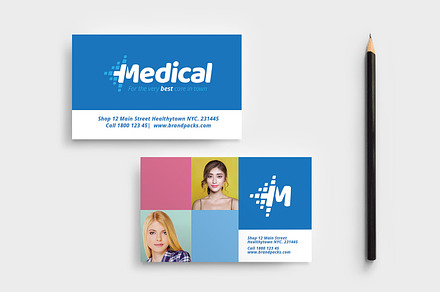 Modern Medical Business Card, a Business Card Template by BrandPacks