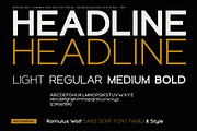 Romulus Wolf-Sans serif font family, a Sans Serif Font by Artistic & Unique (Thumbnail 7 of 15)