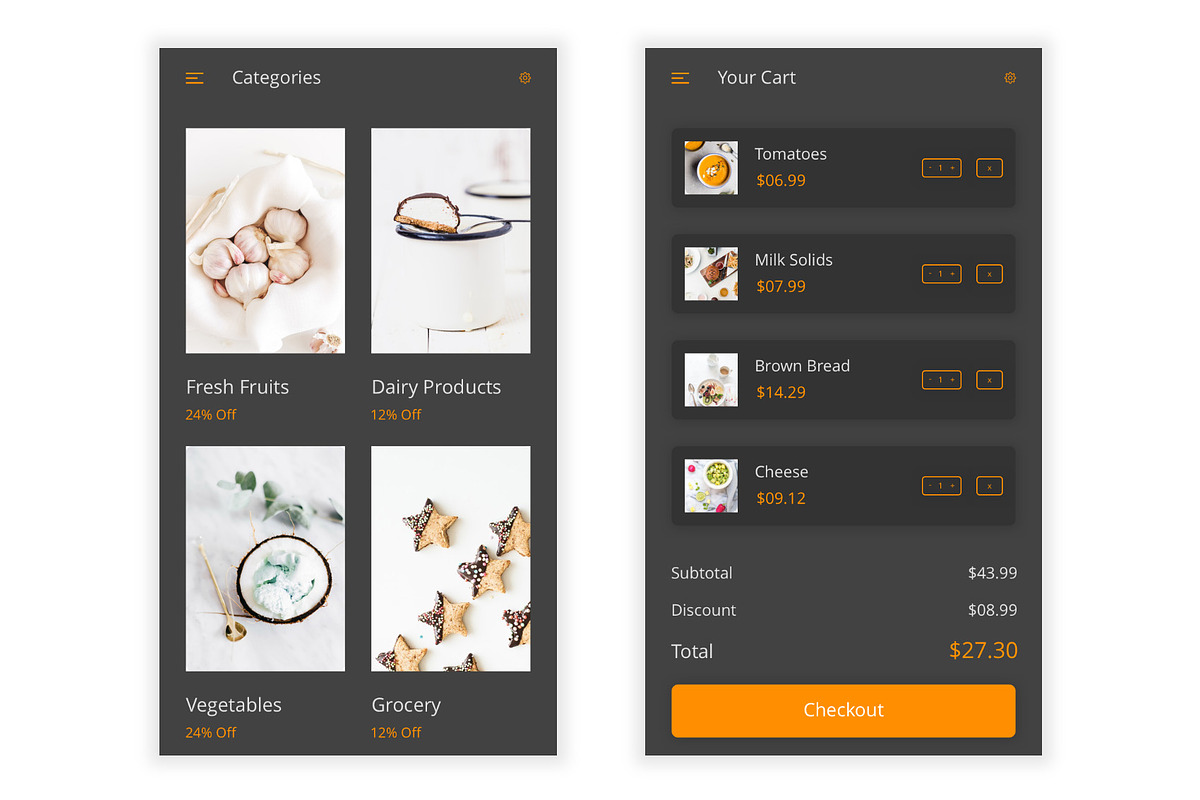 Grocery Shopping Store Figma UI Kit, an UI Kit Template by themelove