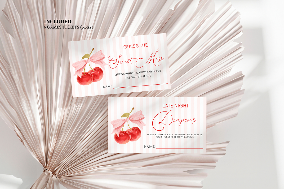 Pink Bow Baby Shower Activity Pack, an Invitation Template by Digital_Mind (Photo 5 of 6)