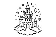 Fantasy Castle Cloud Moon Bundle, an Object Illustration by Gaye Art (Thumbnail 22 of 30)