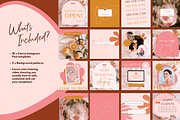 Boho Canva Instagram Post Templates, a Social Media Template by Kurly Creative (Thumbnail 3 of 9)