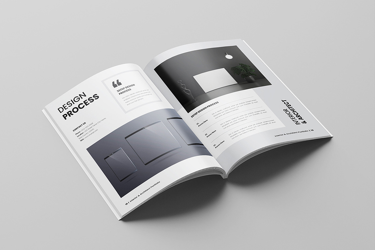 Interior Design Portfolio Template, a Brochure Template by Spark_Creative (Photo 11 of 15)