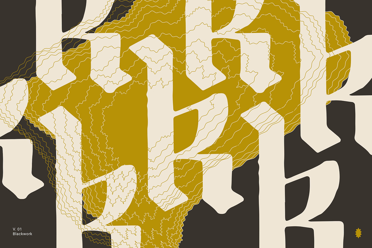 Blackwork Font, a Blackletter Font by Nomad Visuals