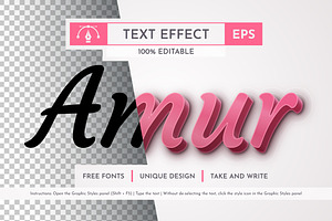 Amur Editable Text Effect