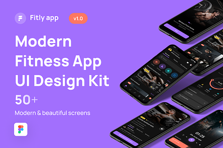 Fitly - Fitness Mobile App UI Kit