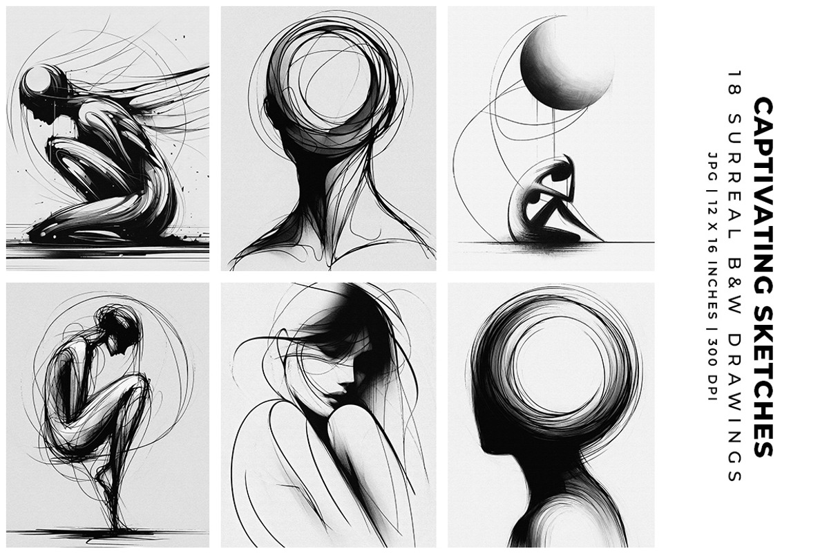 Captivating Sketches, a Decorative Illustration by Digital Art Creations (Photo 2 of 7)
