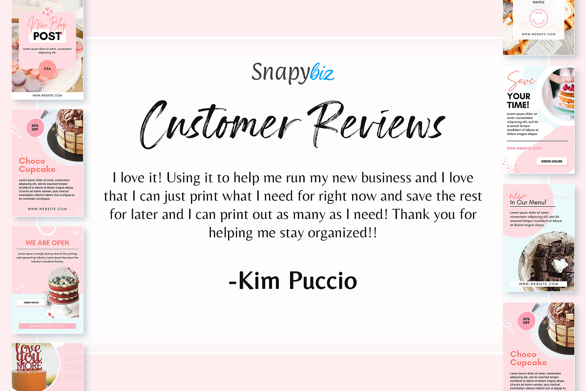 Bakery Pinterest Canva Posts Temp, a Print Template by Snapybiz (Photo 10 of 10)