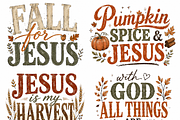 Fall Christian PNG Bundle 24 pics, a Decorative Illustration by ElDesignState (Thumbnail 4 of 33)