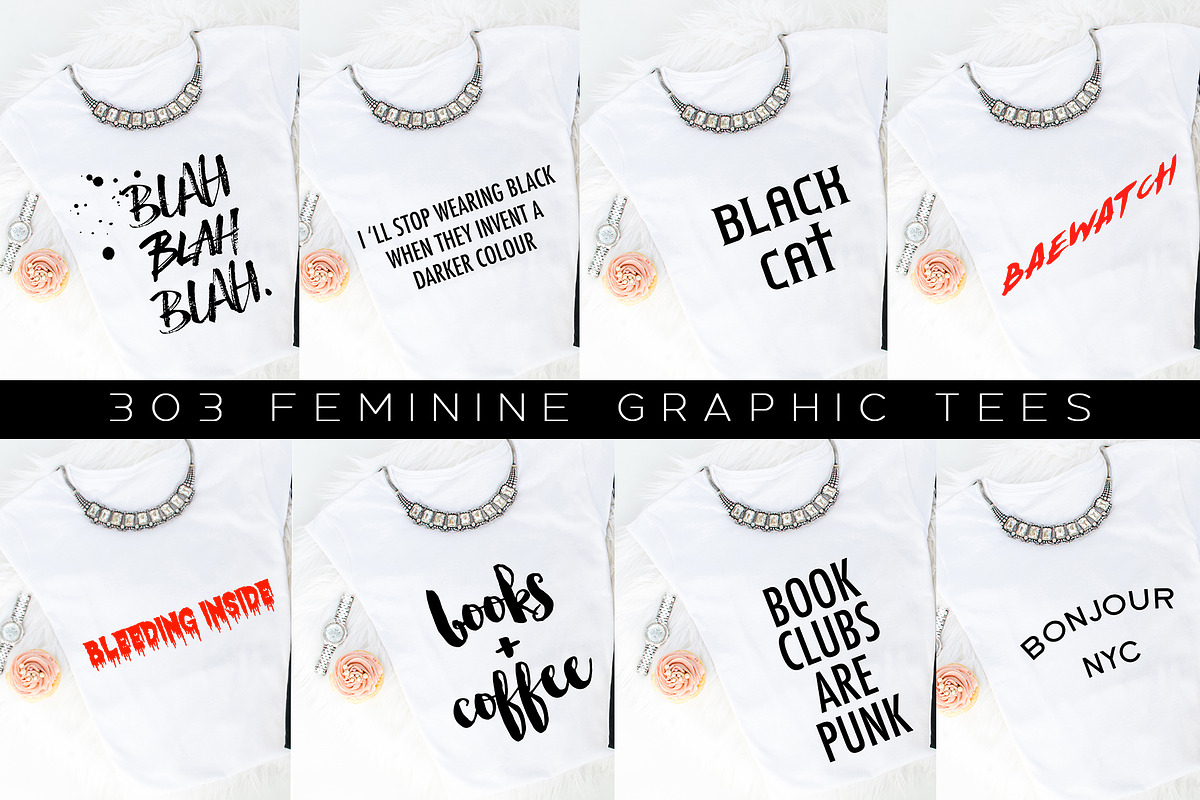 Big Bundle-Feminine Graphic Tees, a Background Graphic by iloladesign (Photo 3 of 36)