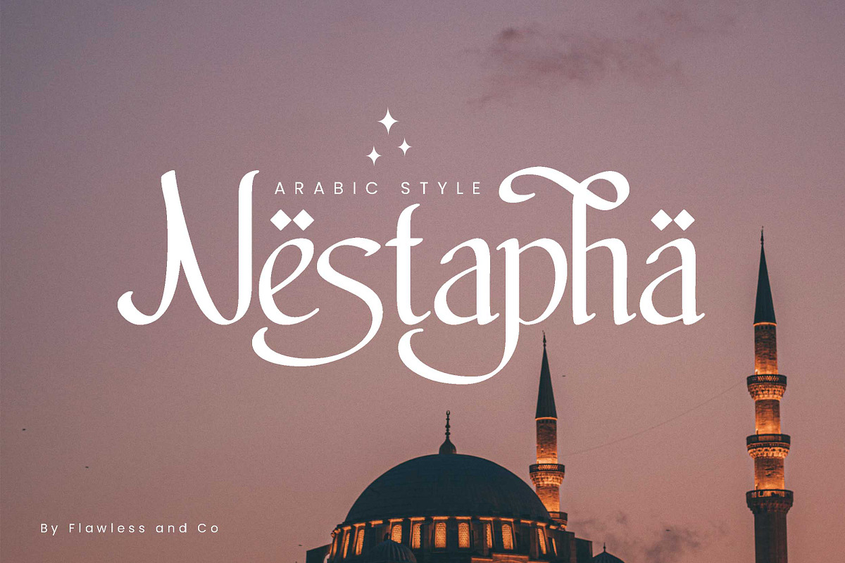 Nestapha - Islamic Font, a Script Font by Flawless And Co (Photo 2 of 10)