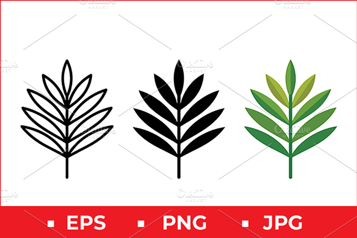 Fern Leaf Vector Design, a Solid Icon by Artonix (Photo 1 of 2)