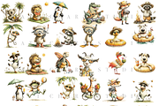 30 Summer Vacation Animal Clipart, an Animal Illustration by Pati Charm Studio (Thumbnail 2 of 8)