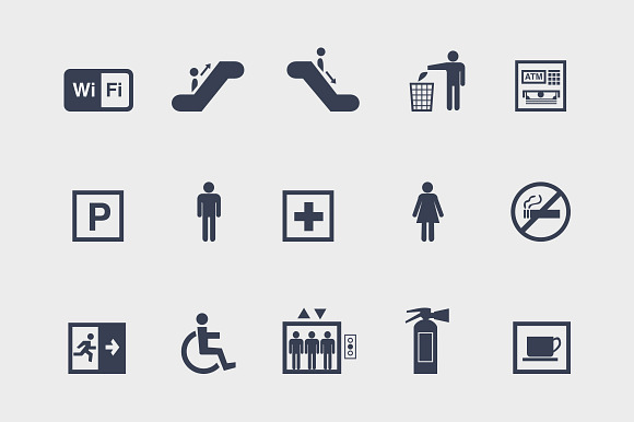 15 Public Sign Icons