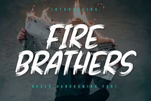 Fire Brathers - Brush Handwritten, a Handwritten Font by productype1
